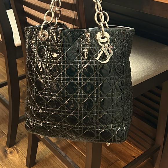 Dior Shoulder Bag Soft Shopping Tote Cannage Lambskin Leather , Silver hardware - Picture 2 of 13